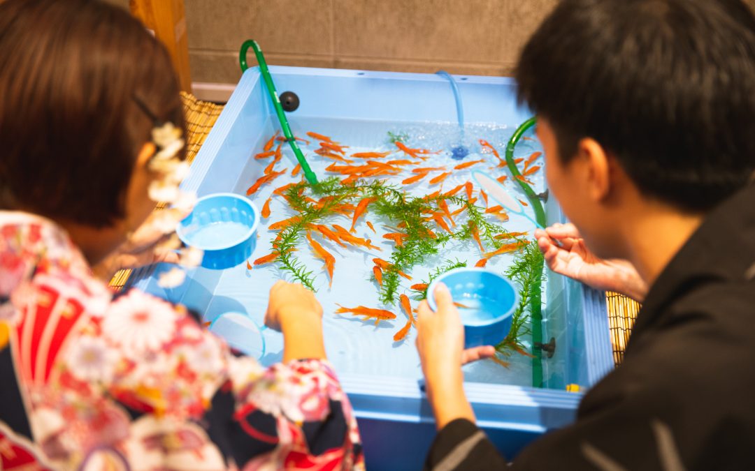 Kids Cleaning an Aquarium